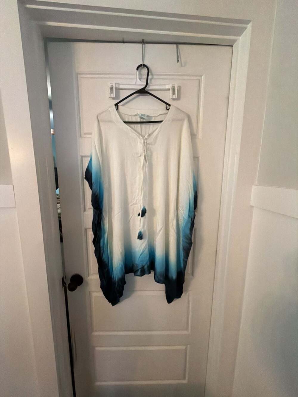La Blanca Ombre Tassel Tie Front Cover-Up Size S/M